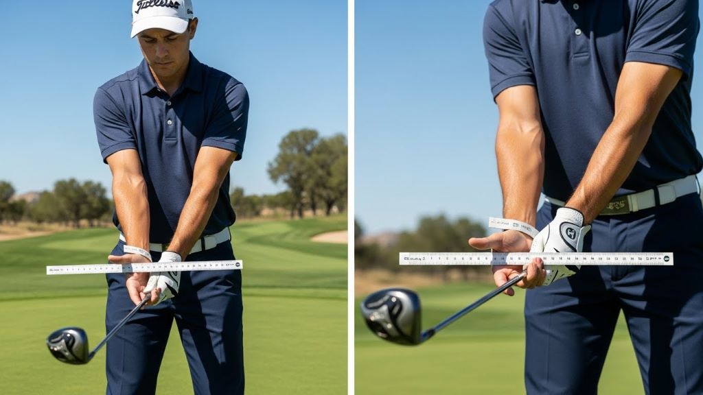 Step-by-step drill for maintaining flat wrist in golf