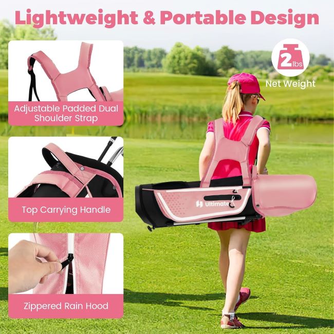 Right-Handed GYMAX Kids Golf Clubs Set for Boys and Girls