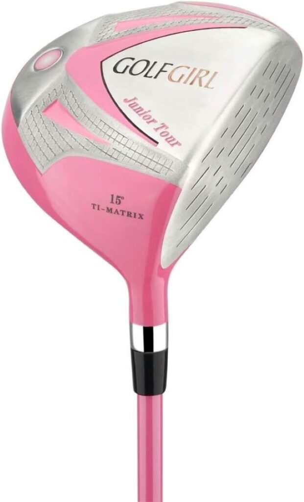 Golf Girl Junior Girls Golf Set V3 review showing pink right-hand junior golf clubs
