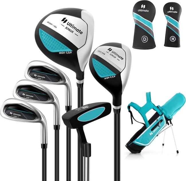 Tangkula kids golf clubs right-hand junior set with lightweight stand bag