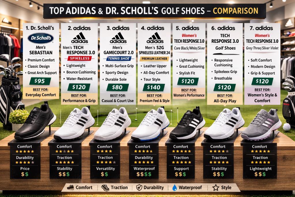 Best affordable golf shoes 2026 comparison for comfort, stability, and value