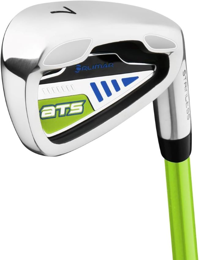Orlimar ATS junior boys lime blue golf club ages 3-5 beginner kids iron