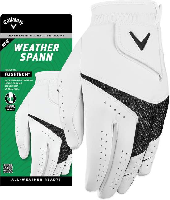 Callaway Weather Spann Premium Synthetic Golf Glove