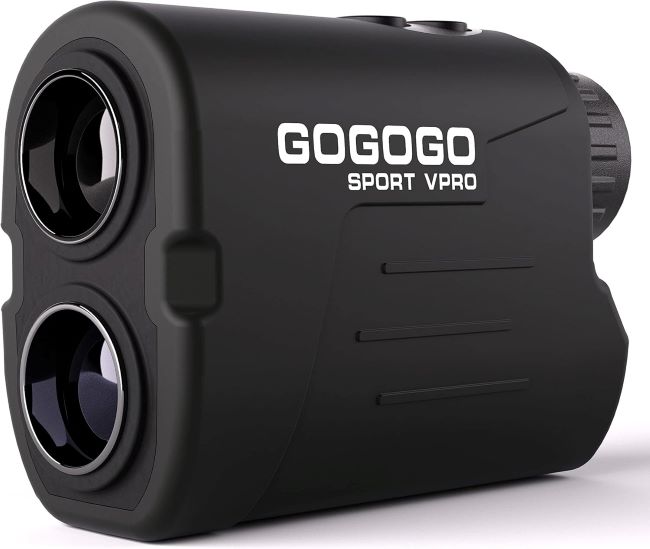 Gogogo Sport Vpro GS03 Laser Golf and Hunting Rangefinder, 1000/1200 yards, 6X magnification, slope, pin-seeker, lightweight