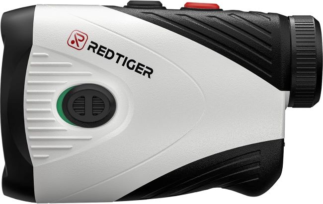 REDTIGER Golf Rangefinder with slope switch, 1200 yards, 7X magnification, flag pole locking vibration, rechargeable