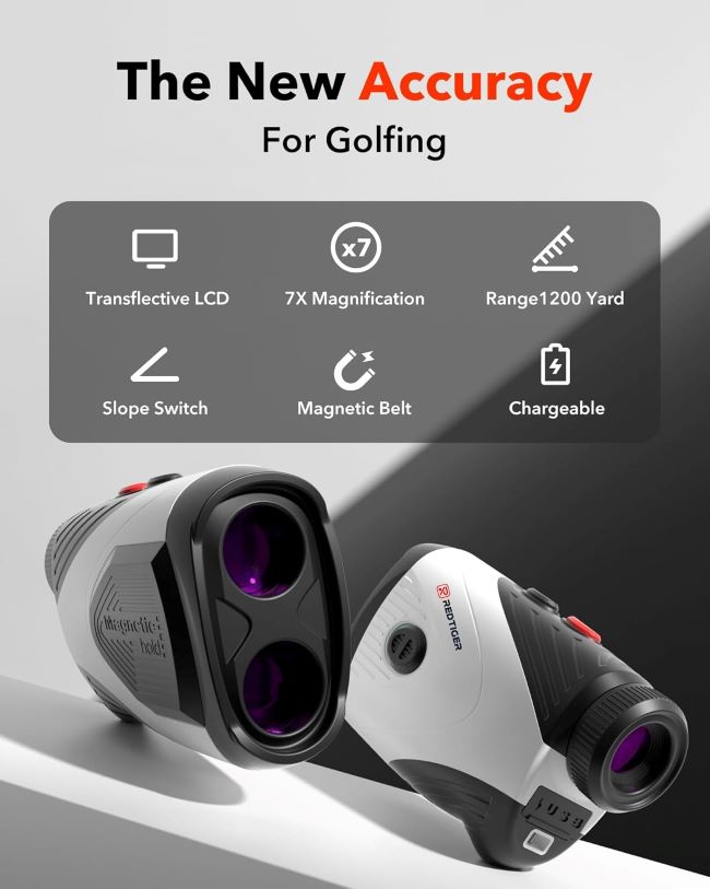 REDTIGER GolfVue Series 1 rangefinder 1200 yards with slope switch and flag lock vibration
