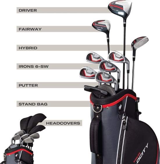 Wilson Tour Velocity Complete Golf Set with Stand Bag