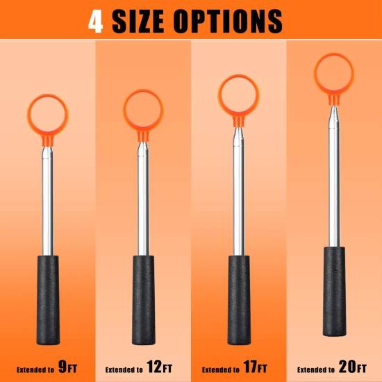 BIRDIEBLAST Golf Ball Retriever Telescopic Stainless Steel Professional Retriever with Ergonomic Grip