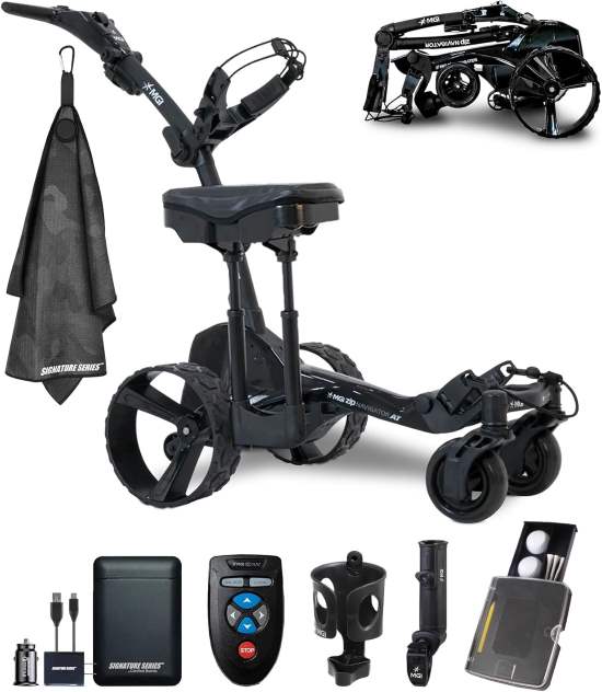 MGI Zip Navigator Electric Golf Cart with Seat Bundle