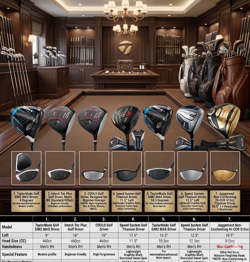 Golfer driving off the tee in Washington, showcasing a powerful golf driver designed for maximum distance and forgiveness