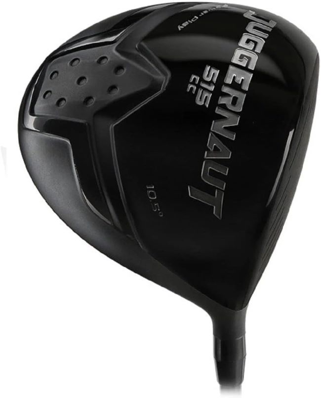 Juggernaut non-conforming 515cc titanium golf driver with ultra-hot face and oversized head for maximum distance and forgiveness