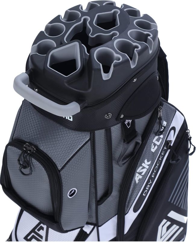 ASK ECHO T-Lock Golf Cart Bag with 14-way divider on an Arizona golf course