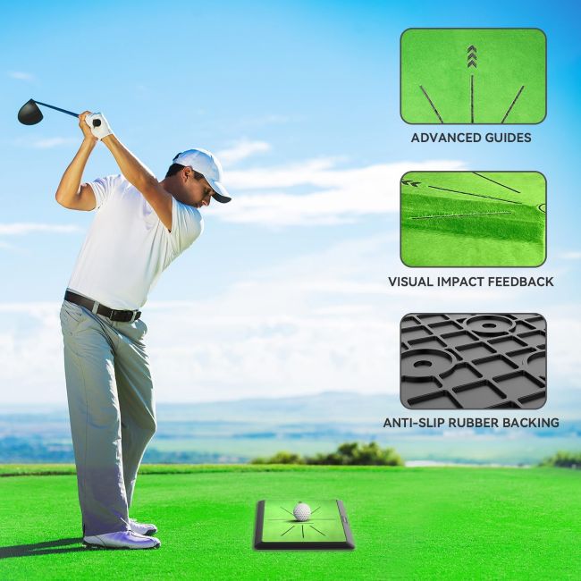 COSPOPTIC golf hitting mat designed for stable swings and practice sessions