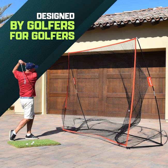 GoSports personal golf driving range net for indoor and outdoor practice