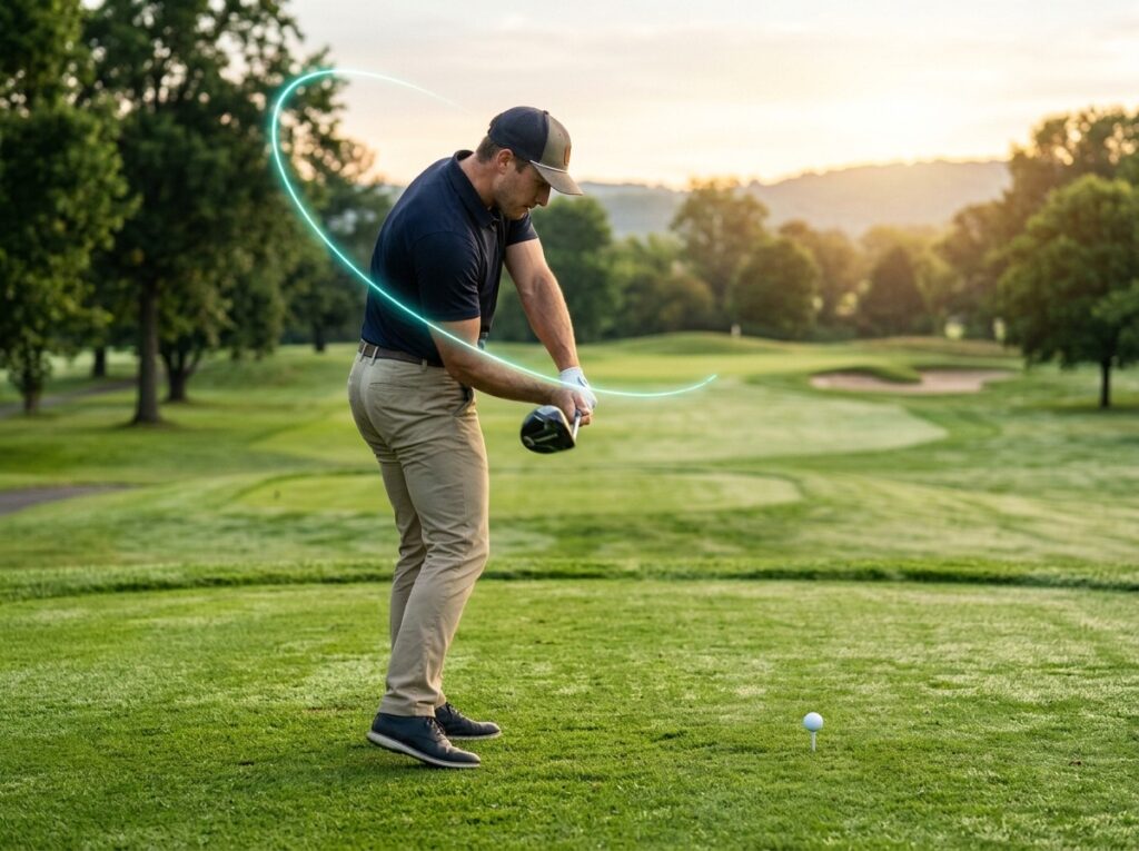 Step-by-step golf swing guide for correcting a slice