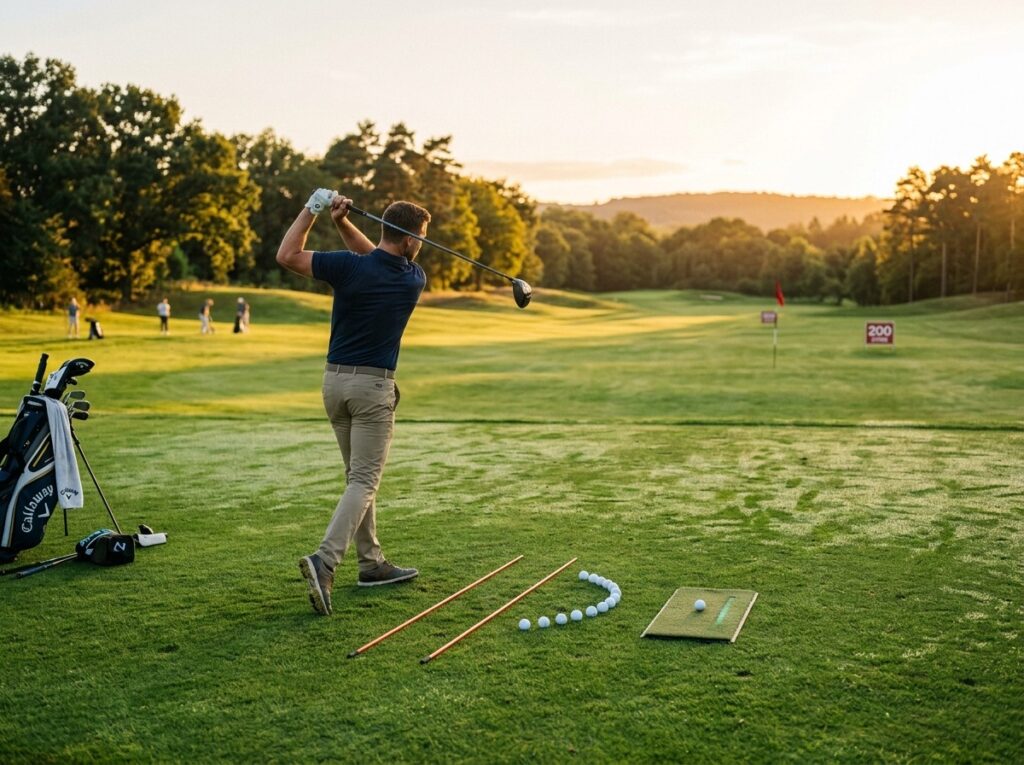 Golf practice drills to improve swing consistency and course performance
