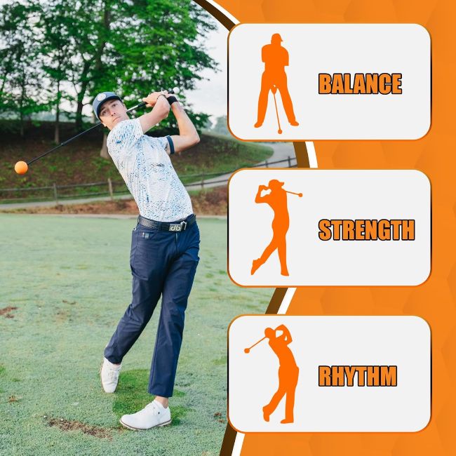 Orange Whip Golf Swing Trainer for rhythm and tempo practice in Missouri