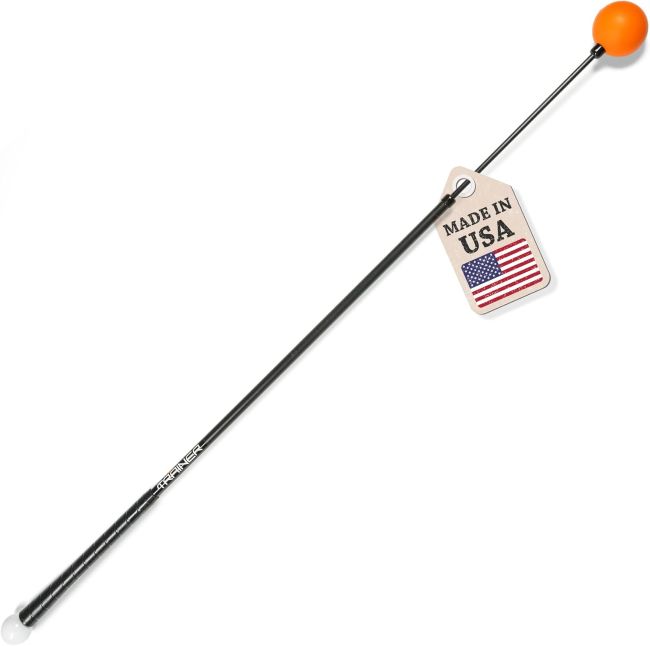 Orange Whip swing trainer designed to improve golf swing control and balance