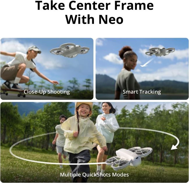 DJI Neo camera drone for aerial photography and video